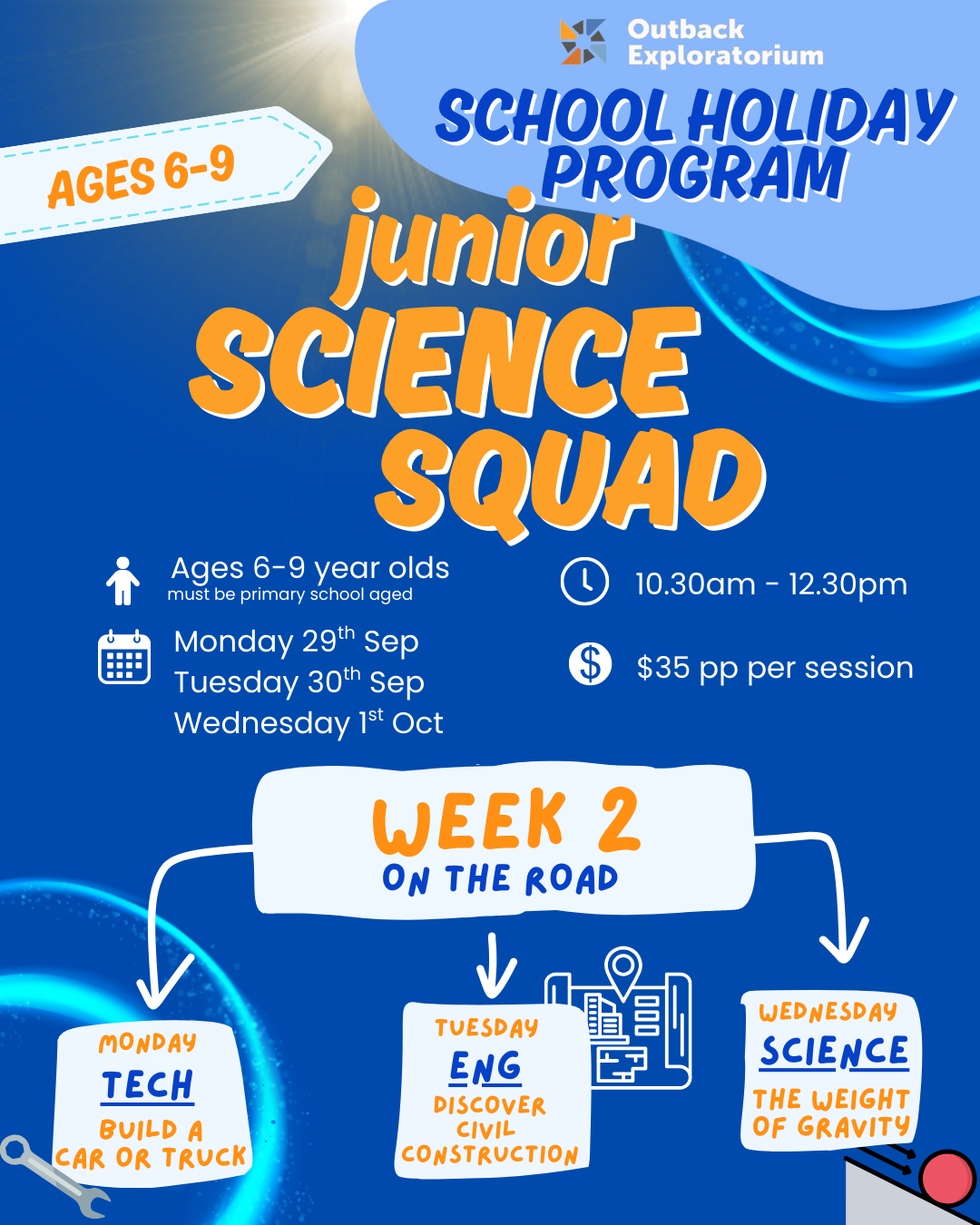 Week 2 : Junior Science Squad, On The Road